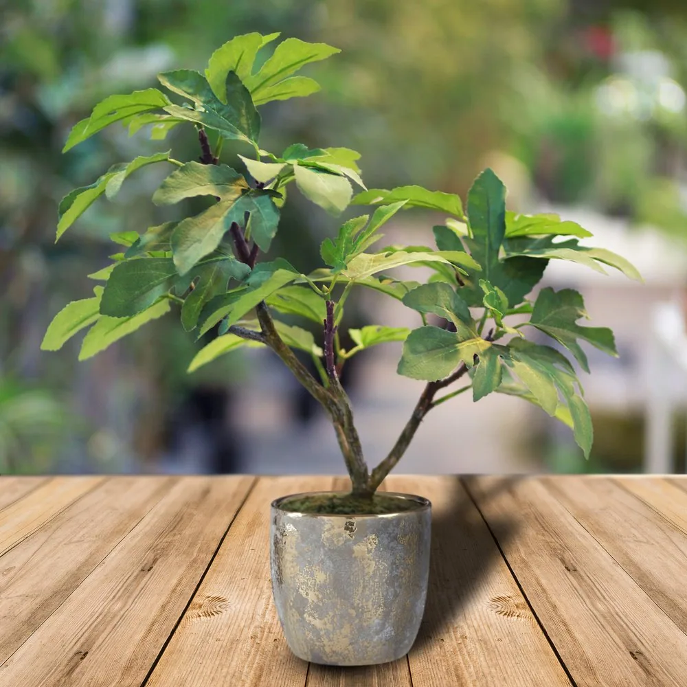 Artificial Greenery in Concrete Planters